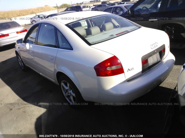 WAUEH64BX1N053593 - 2001 AUDI A6 2.8 QUATTRO WHITE photo 3