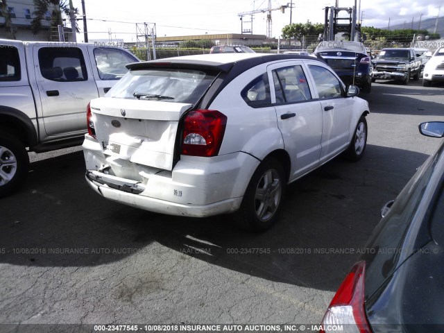 1B3HB28B18D675375 - 2008 DODGE CALIBER WHITE photo 4