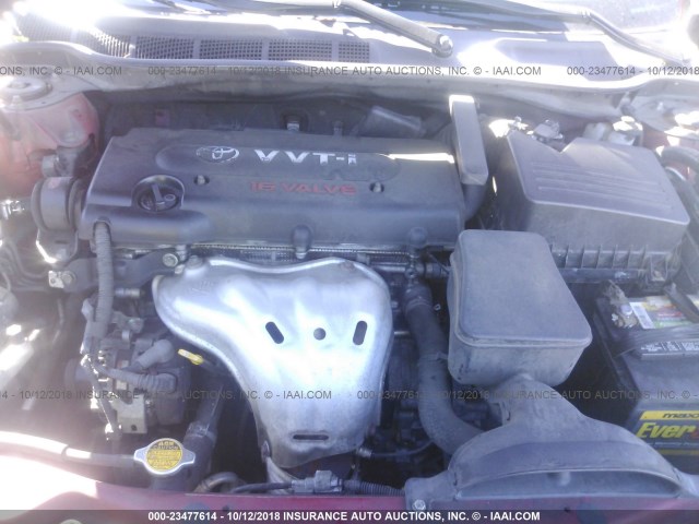 4T1BE46KX9U326917 - 2009 TOYOTA CAMRY SE/LE/XLE RED photo 10