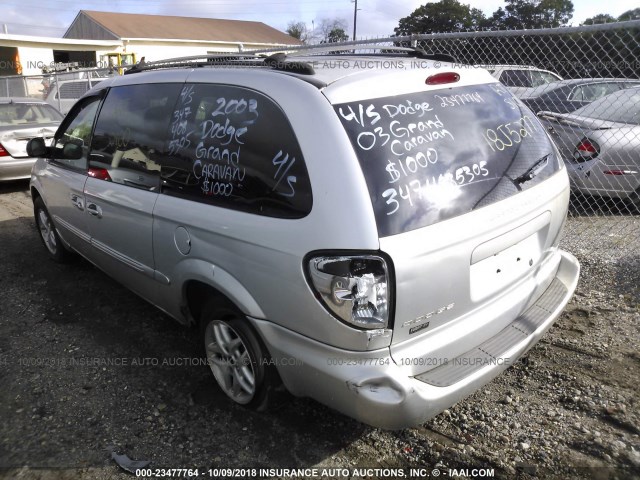 2D4GP54L43R237356 - 2003 DODGE GRAND CARAVAN ES GRAY photo 3