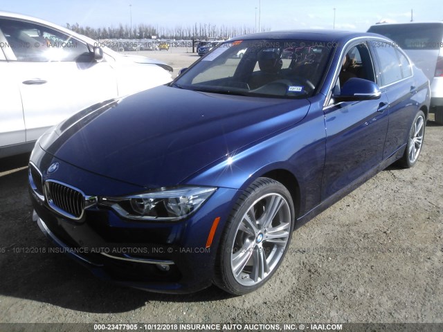 WBA8B3G57HNU35271 - 2017 BMW 340 I BLUE photo 2