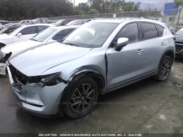 JM3KFADMXJ0322227 - 2018 MAZDA CX-5 GRAND TOURING SILVER photo 2