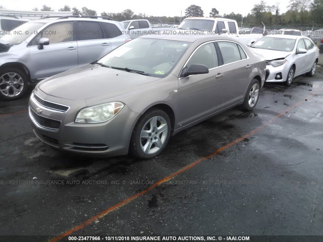 1G1ZG57N08F213761 - 2008 CHEVROLET MALIBU LS ყავისფერი ფოტო 2