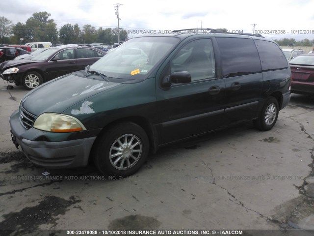 2FMZA5140YBA73071 - 2000 FORD WINDSTAR LX GREEN photo 2