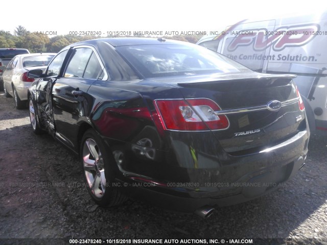 1FAHP2KT7AG108115 - 2010 FORD TAURUS SHO BLACK photo 3