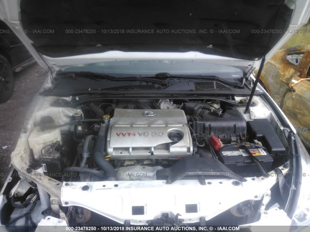 4T1CA30P97U133542 - 2007 TOYOTA CAMRY SOLARA SE/SLE თეთრი ფოტო 10