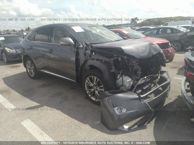 JTJZB1BA3D2411879 - 2013 LEXUS RX 450 GRAY photo 1