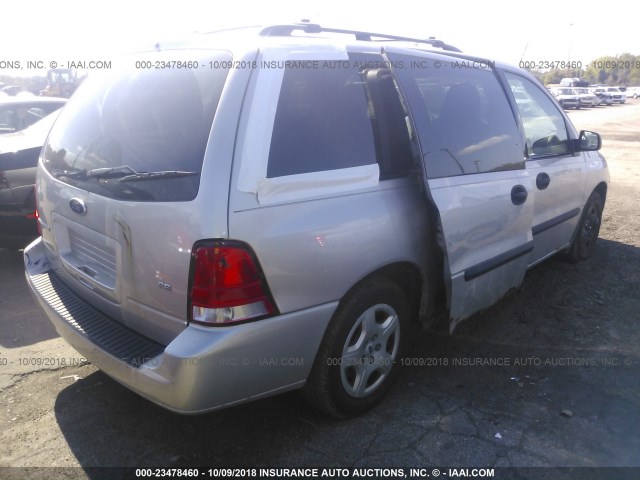 2FMZA51604BB08591 - 2004 FORD FREESTAR SE SILVER photo 4