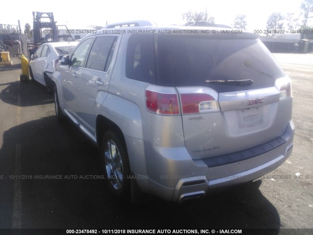 2GKALYEK9D6145785 - 2013 GMC TERRAIN DENALI SILVER photo 3