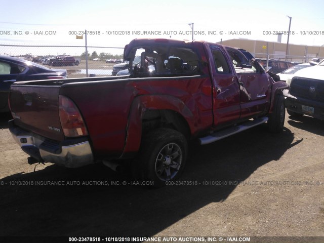 5TEUU42N95Z055205 - 2005 TOYOTA TACOMA ACCESS CAB Марун фото 4