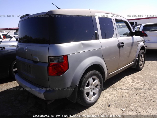 5J6YH18573L007557 - 2003 HONDA ELEMENT EX GRAY photo 4