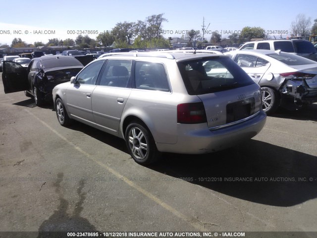 WAUDA24B7XN002070 - 1999 AUDI A6 AVANT QUATTRO SILVER photo 3