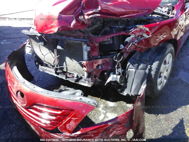 4T1BE46K97U030039 - 2007 TOYOTA CAMRY NEW GENERAT CE/LE/XLE/SE RED photo 6