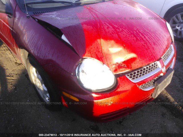 1B3ES56C25D219929 - 2005 DODGE NEON SXT RED photo 6