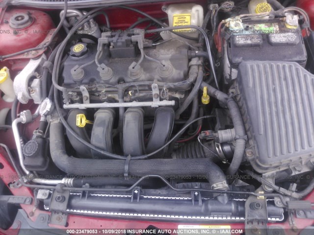 1B3ES26C24D564486 - 2004 DODGE NEON SE RED photo 10