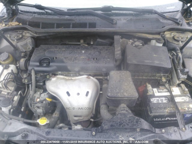 4T1BE46K88U730748 - 2008 TOYOTA CAMRY CE/LE/XLE/SE GRAY photo 10