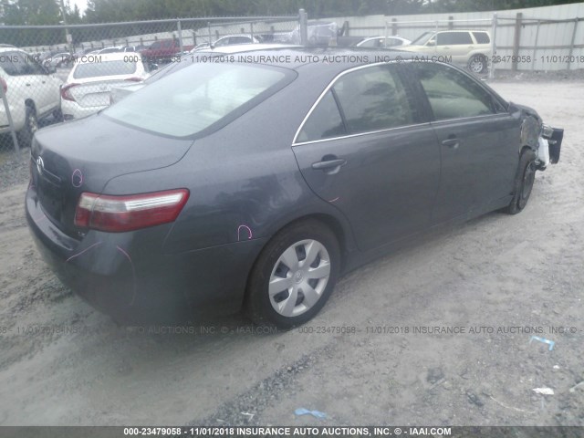 4T1BE46K88U730748 - 2008 TOYOTA CAMRY CE/LE/XLE/SE GRAY photo 4