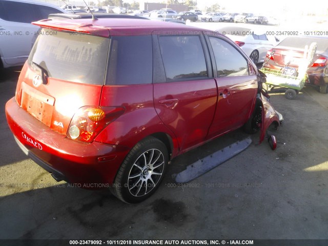 JTKKT624350096757 - 2005 TOYOTA SCION XA წითელი ფოტო 4