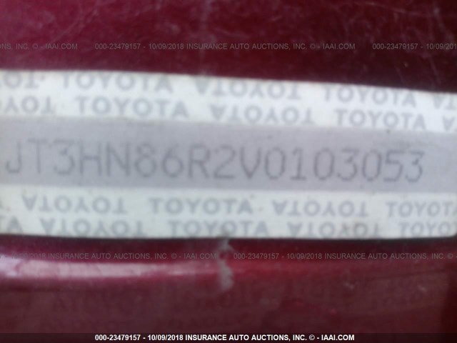 JT3HN86R2V0103053 - 1997 TOYOTA 4RUNNER SR5 RED photo 9