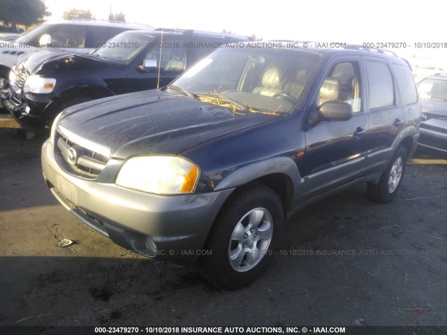 4F2YU08192KM29598 - 2002 MAZDA TRIBUTE LX/ES 蓝色 照片 2