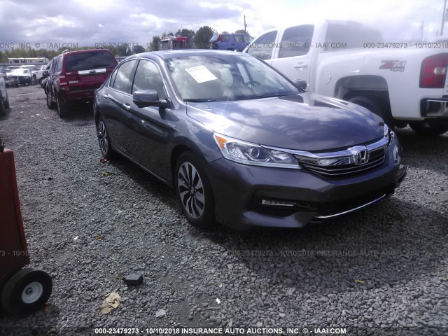 JHMCR6F55HC012131 - 2017 HONDA ACCORD HYBRID/EXL GRAY photo 1