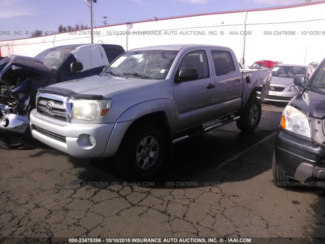 5TEJU62N17Z351269 - 2007 TOYOTA TACOMA DOUBLE CAB PRERUNNER SILVER photo 2