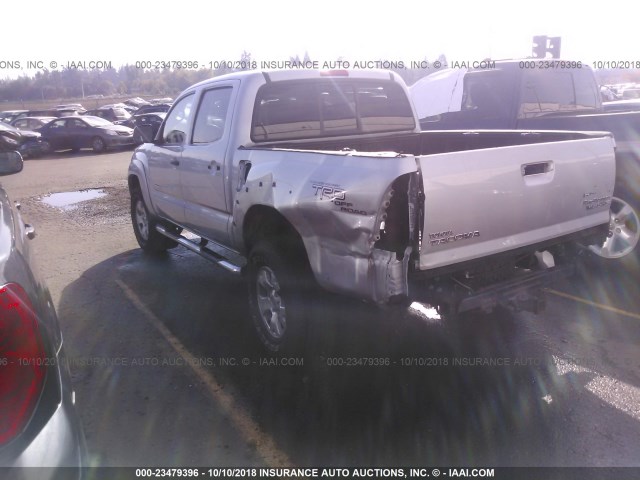 5TEJU62N17Z351269 - 2007 TOYOTA TACOMA DOUBLE CAB PRERUNNER SILVER photo 3