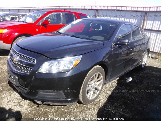 1G11C5SA3DF128436 - 2013 CHEVROLET MALIBU 1LT BLACK photo 2