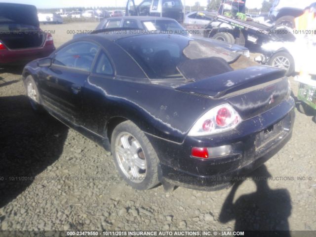 4A3AC54H11E052604 - 2001 MITSUBISHI ECLIPSE GT BLACK photo 3