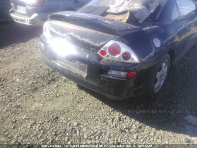 4A3AC54H11E052604 - 2001 MITSUBISHI ECLIPSE GT BLACK photo 6