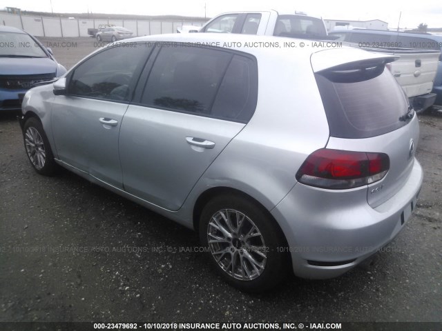 WVWDA9AJXBW110371 - 2011 VOLKSWAGEN GOLF SILVER photo 3