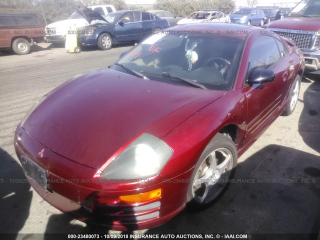 4A3AC54H11E057818 - 2001 MITSUBISHI ECLIPSE GT RED photo 2