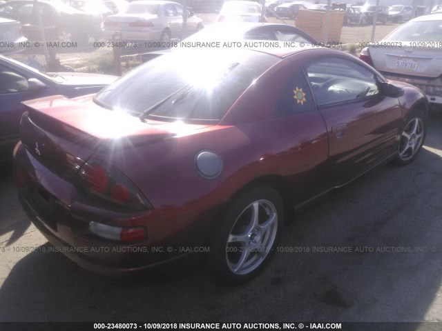 4A3AC54H11E057818 - 2001 MITSUBISHI ECLIPSE GT RED photo 4