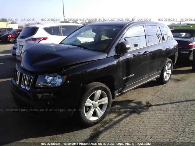 1C4NJCBA6GD665093 - 2016 JEEP COMPASS SPORT BLACK photo 2