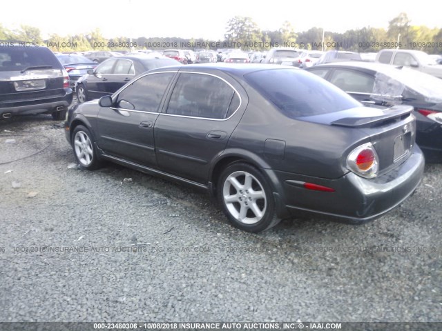 JN1DA31A52T316389 - 2002 NISSAN MAXIMA GLE/SE GRAY photo 3