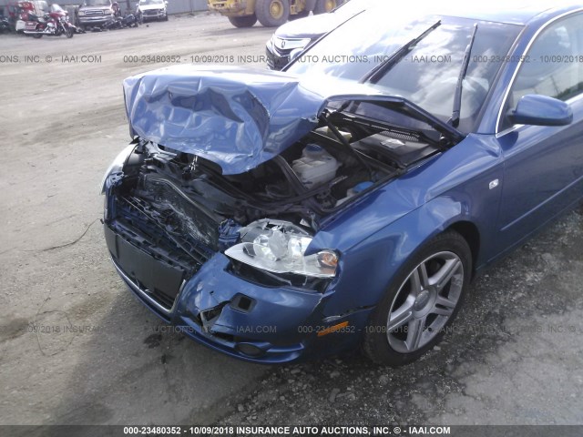 WAUDG68E55A444067 - 2005 AUDI A4 3.2 QUATTRO BLUE photo 6