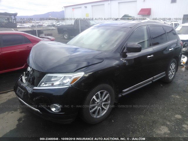 5N1AR2MM0DC615988 - 2013 NISSAN PATHFINDER S/SV/SL/PLATINUM BLACK photo 2