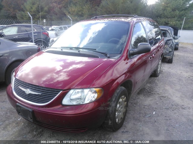 2C4GP44R14R620152 - 2004 CHRYSLER TOWN & COUNTRY LX RED photo 2
