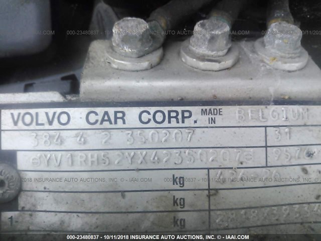YV1RH52YX42350207 - 2004 VOLVO S60 R 银色 照片 9