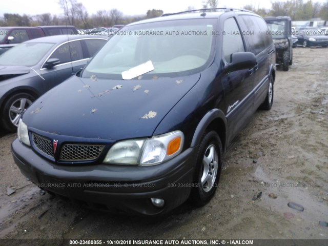 1GMDX13E72D251731 - 2002 PONTIAC MONTANA LUXURY BLUE photo 2