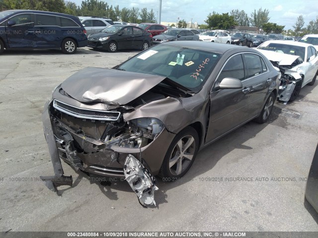 1G1ZC5EUXCF326440 - 2012 CHEVROLET MALIBU 1LT GRAY photo 2