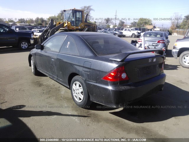 1HGEM22335L048323 - 2005 HONDA CIVIC DX VP BLACK photo 3