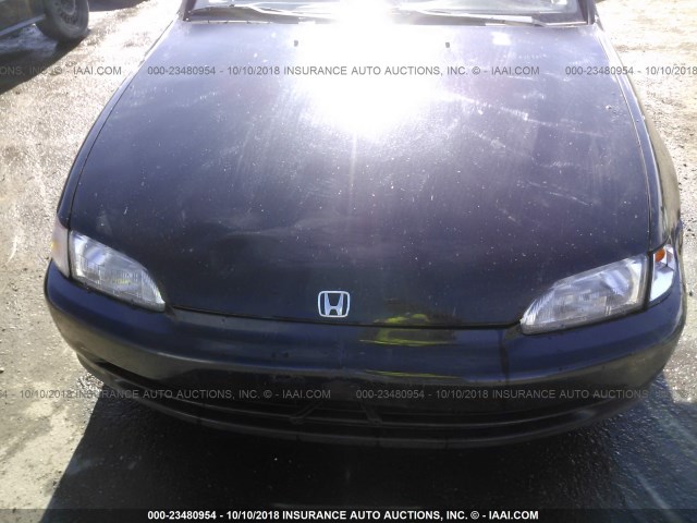 JHMEH9697NS001844 - 1992 HONDA CIVIC EX/EX-V BLACK photo 6