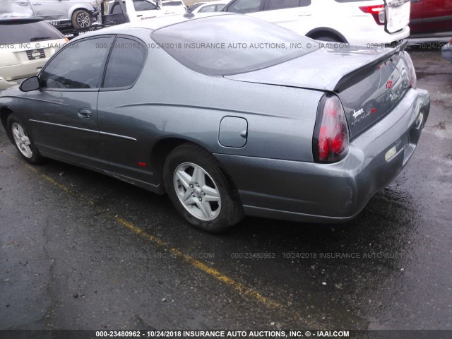 2G1WX12K849278062 - 2004 CHEVROLET MONTE CARLO SS ნაცრისფერი ფოტო 3