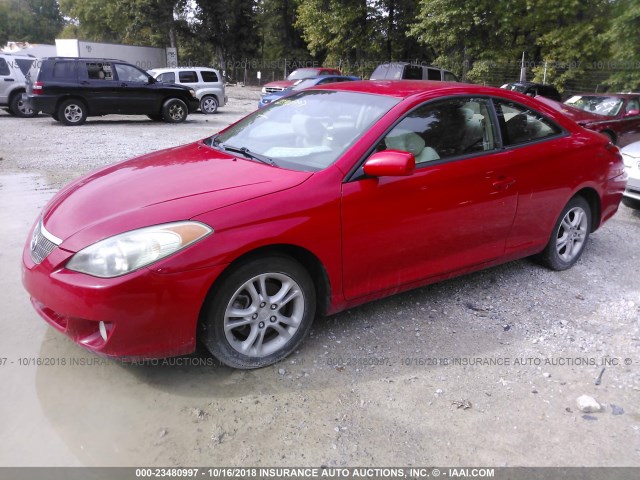 4T1CE38P16U712905 - 2006 TOYOTA CAMRY SOLARA SE/SLE წითელი ფოტო 2