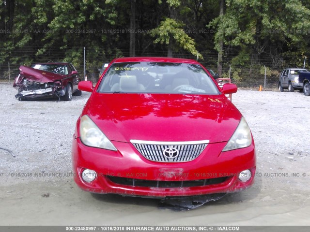 4T1CE38P16U712905 - 2006 TOYOTA CAMRY SOLARA SE/SLE წითელი ფოტო 6