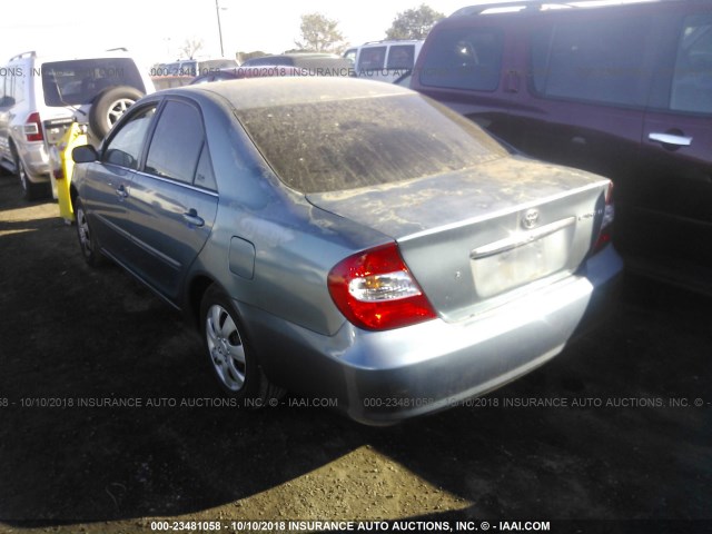 4T1BE32K94U896898 - 2004 TOYOTA CAMRY LE/XLE/SE BLUE photo 3