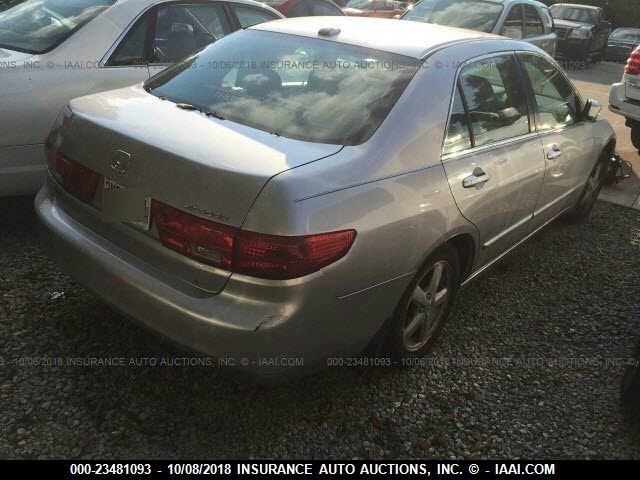 1HGCM56875A142795 - 2005 HONDA ACCORD EX SILVER photo 4