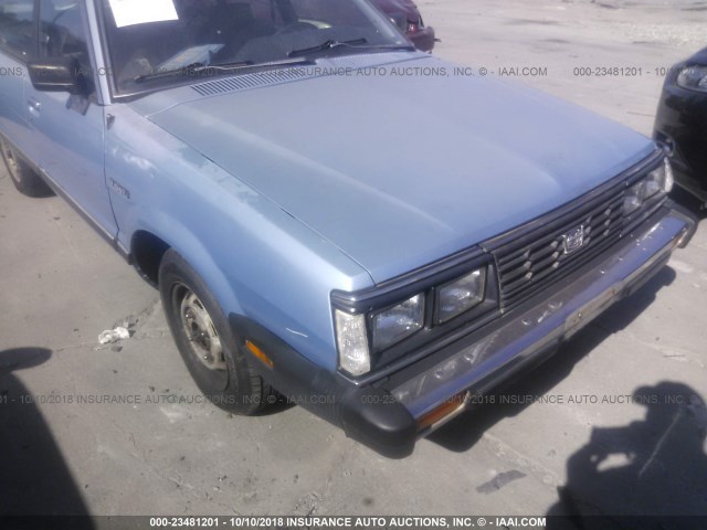 JF1AM43BXEB468199 - 1984 SUBARU GL BLUE photo 6