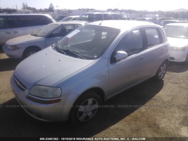 KL1TD66687B706641 - 2007 CHEVROLET AVEO LS SILVER photo 2